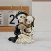 Skeleton Couple Figurine - Romantic Gothic Halloween Decor Resin Statue for Home, Desk, Yard, Party & Day of the Dead