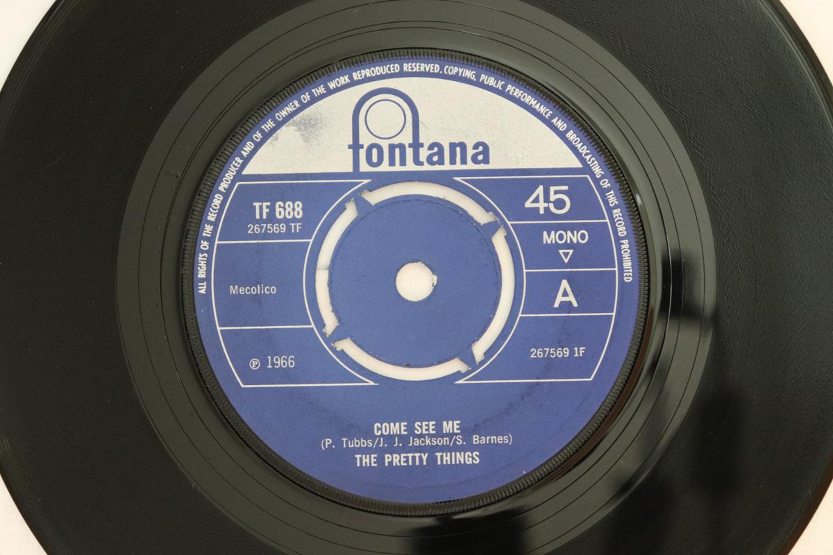 

7inch Record PRETTY THINGS Come See Me . S. D. TF688 Fontana 1966 UK Rock Used