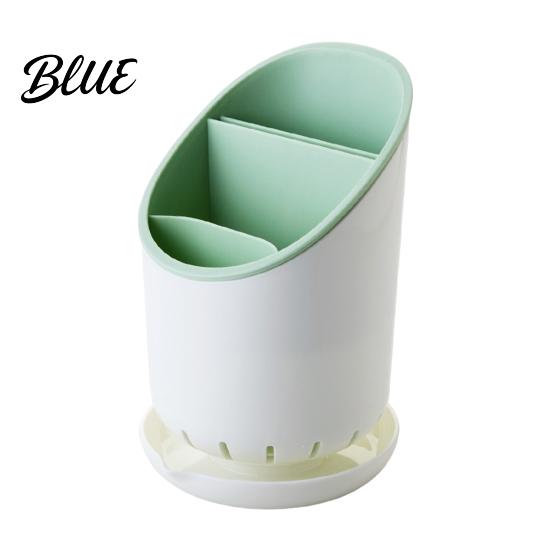Countertop Drying Rack Organizer with Chopstick Holder Multi-compartment Draining for Utensils Plastic Utensil Drain Easy