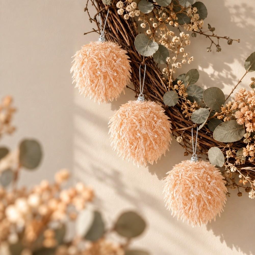 Foam Xmas Bauble Fluff Texture Foam Ball Pendant Creative Christmas Decoration  Holiday Party Decor
