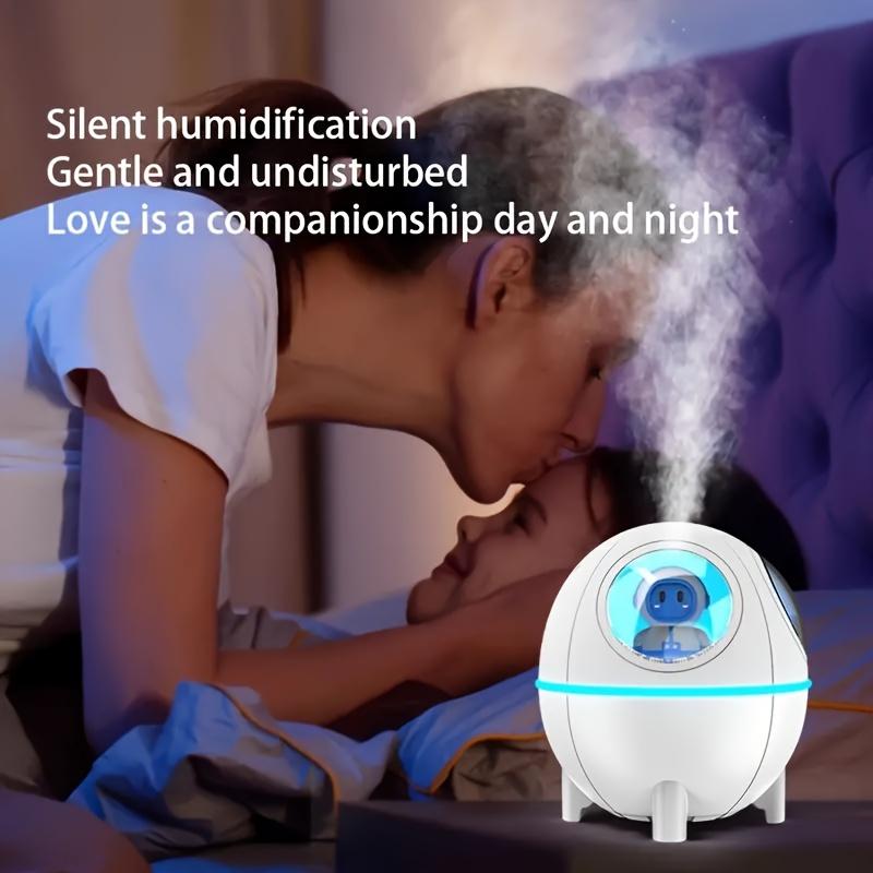 Space Capsule Humidifier, Seven-color Atmosphere Light Humidifier, Water Replenishment Instrument Mini Air Water Replenishment,