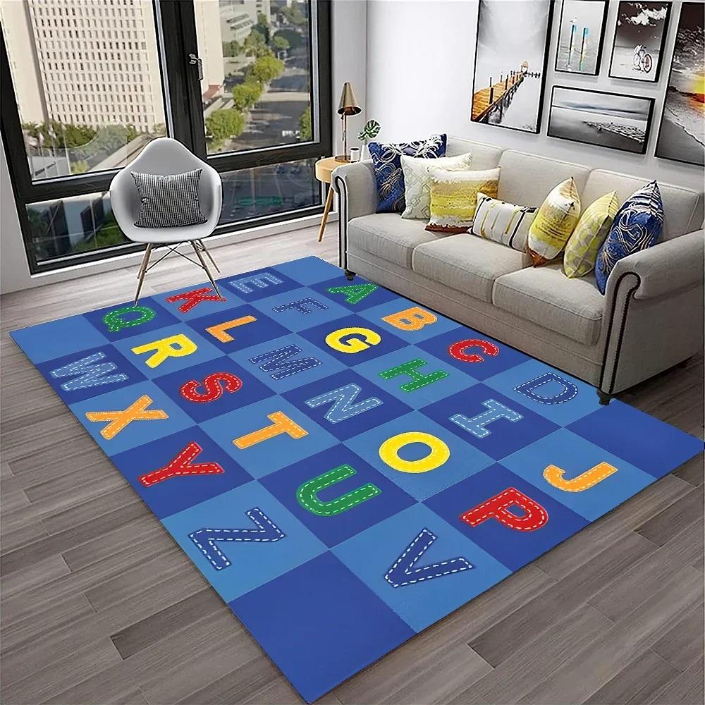 Alphabet ABC Carpet Early Education Cartoon Children Crawling Rugs Non-slip Bedroom Living Room Sofa Home Decoration Floor Mat