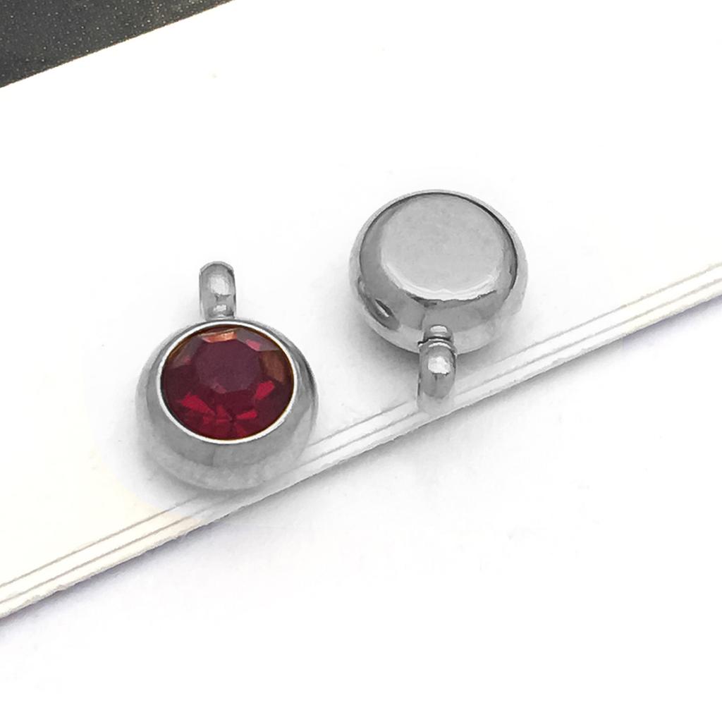 DIY alloy jewelry accessories inlaid with colored diamonds, twelve-star birthstone, birthstone, zodiac stone necklace, bracelet, small pendant.