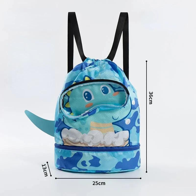 Kids Cartoon Swimming Bag Waterproof for Children Women Wet Dry Clothes with Shoes Goggles Storage Pouch Pool Sports Backpack
