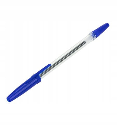Set of 10 blue pens for universal office use