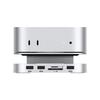 Qwiizlab Aluminum Stand Hub Docking Station for Mac Mini Pro with SSD 10Gbps Card Reader NVMe SSD Supports Up To 8TB M4/M4 Enclosure, USB-A TF/SD 4.0