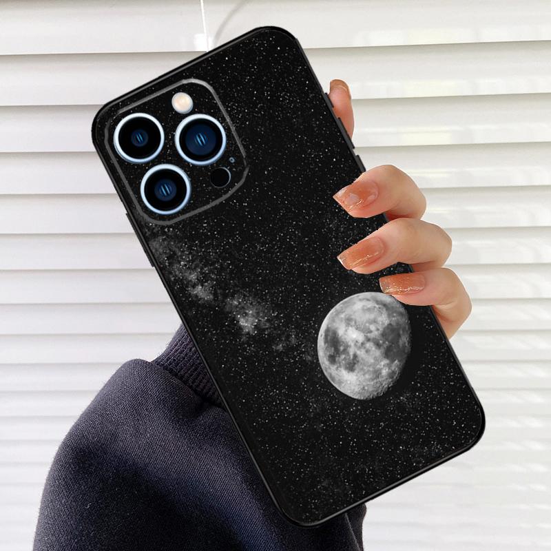 Space Sky Moon Phone Case For iPhone 17 16 15 13 11 12 14 Pro Max Mini 15 16 Plus 16e 17 Air Cover Fundas
