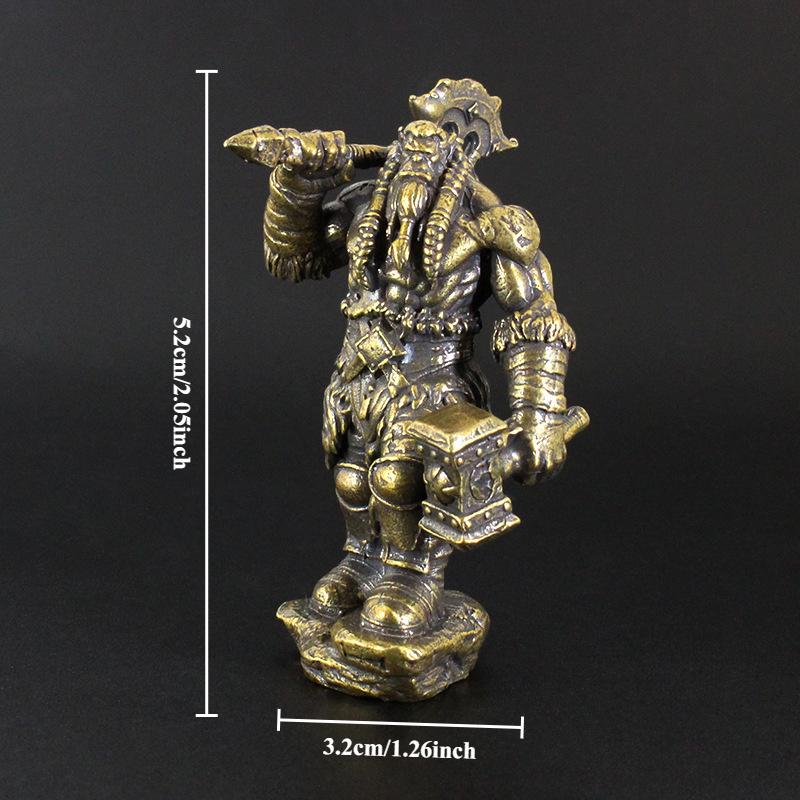 Brass Orc Tribe Thrall Soldier Model Ornament Desktop Office Decoration Crafts Miniatures Figurines