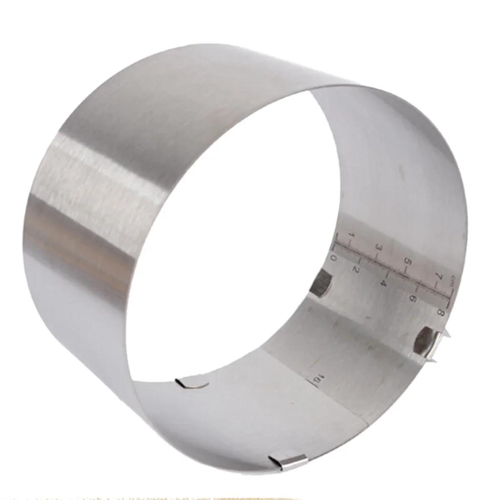 Stainless Steel 3D Round Cake Molds, Adjustable Baking Dishes, 1Pcs Kitchen Dessert Cake Tools