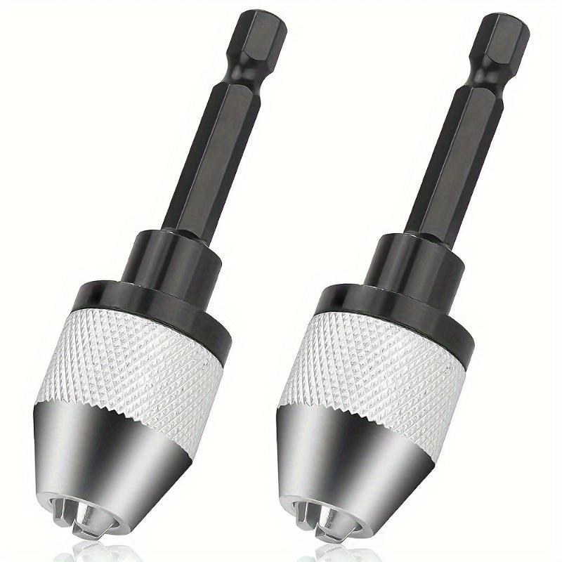 

1/2pcs Keyless Drill Chucks,Hex Shank Drill Bit Adapter,Fast Change Tool for Impact Drill,Metal Construction,No Power Required Gold
