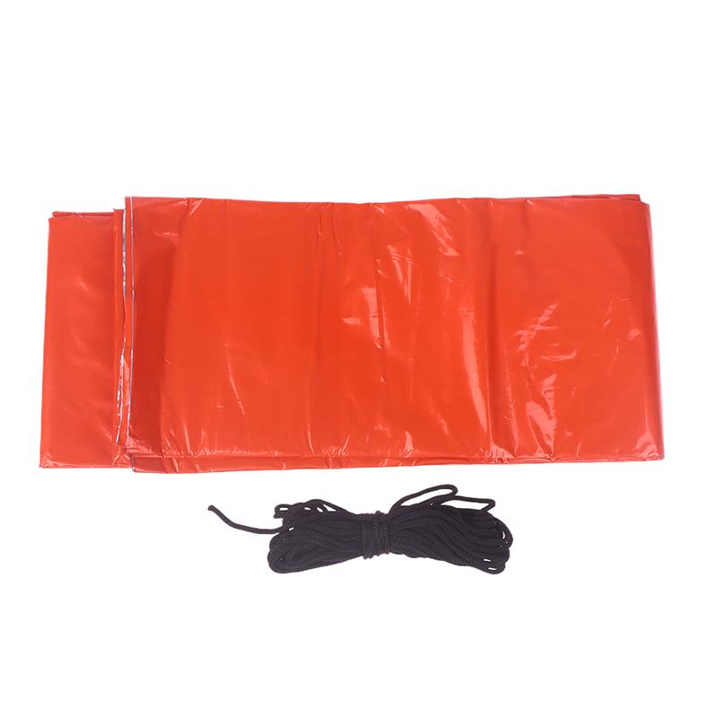 1 Person Emergency Shelter Survival Tent Kit Aluminum Film Triangle Tent Sleeping Bag With Storage Bag Outdoor Thermal Blanket