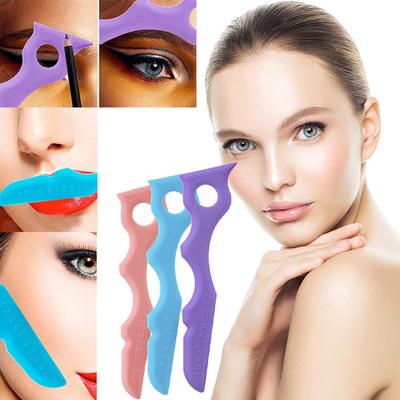 Eyeliner riutilizzabile Righello in silicone Sopracciglio Eyeliner Ausiliario Multifunzionale Linea labbra Arco Banda Scala Principiante Righello di bellezza