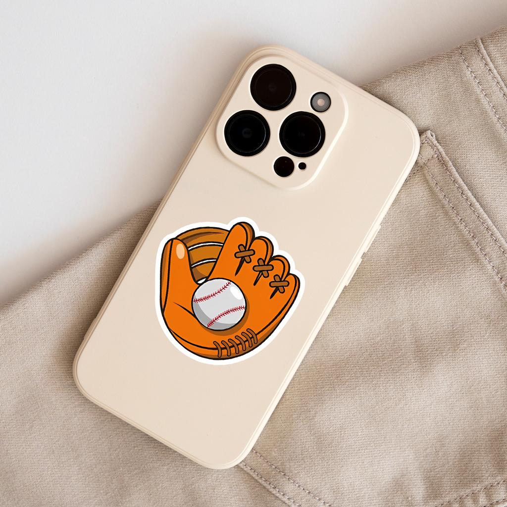 50 New Baseball Graffiti Stickers Mobile Phone Computer Waterproof Decorative Stickers Creative DIY Baseball Stationery Stickers