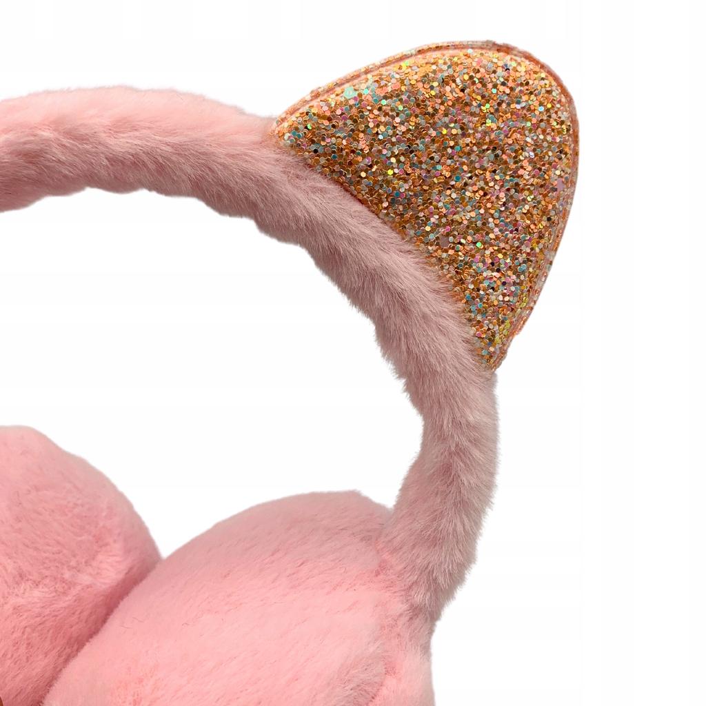 Winter Earmuffs Women's Children's Cat Kitten Shiny Warm Plush