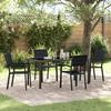 VidaXL 5-Piece Garden Dining Set Black HDPE 3379145