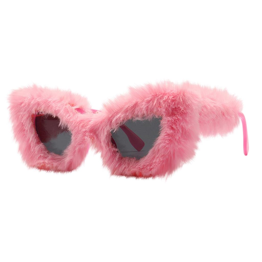 Halloween Party Kostüm Auge Sonnenbrille Mode Niedlich Bunt Plüsch Flauschig Verkleidungszubehör Punk Weiche Samt-Schattierungen Sonnenbrille