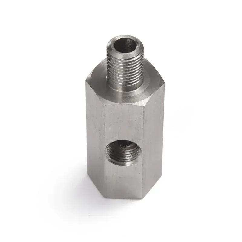 Fori laterali in acciaio inossidabile 1/8"NPT femmina a M12 M10 M14 1/8NPT 1/4NPT connettore sensore pressione olio linea di alimentazione adattatore a T