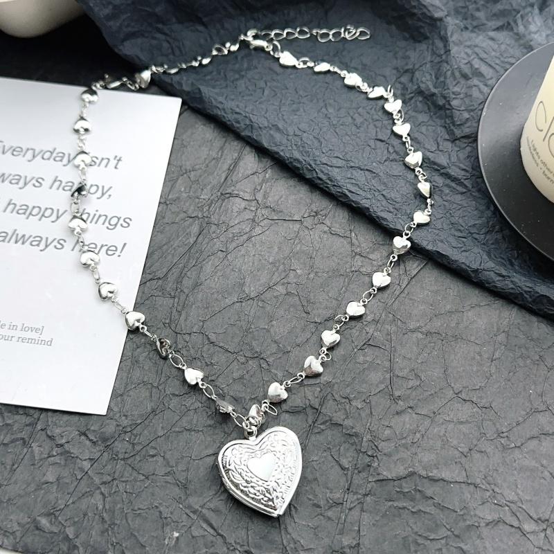 

2025 New Kpop Trend Heart Necklaces For Women collar Goth Statement Chain Necklace Aesthetic Zircon Harajuku Neck