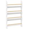 Children's Wall-Mounted Bookcase, 4-Tier, White