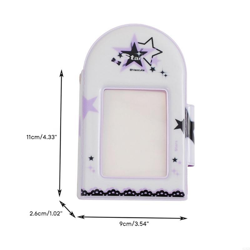 62KD 3 Inch Mini Photo Album Kpop Photo Card Holder Book Hollow Photocard Holder for Collecting Picture with 40-Pockets