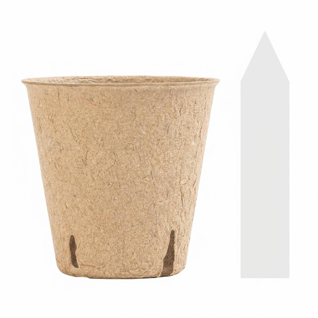 

60Pcs 3.1/4Inch Biodegradable Pulp Seedling Pots Starter Trays For Plants Growing