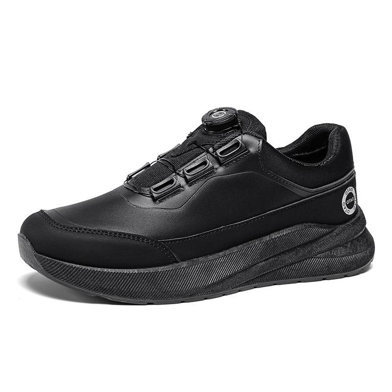 Shoes autumn new knob buckle waterproof casual shoes outdoor thin lace-up mountaineering sneakers