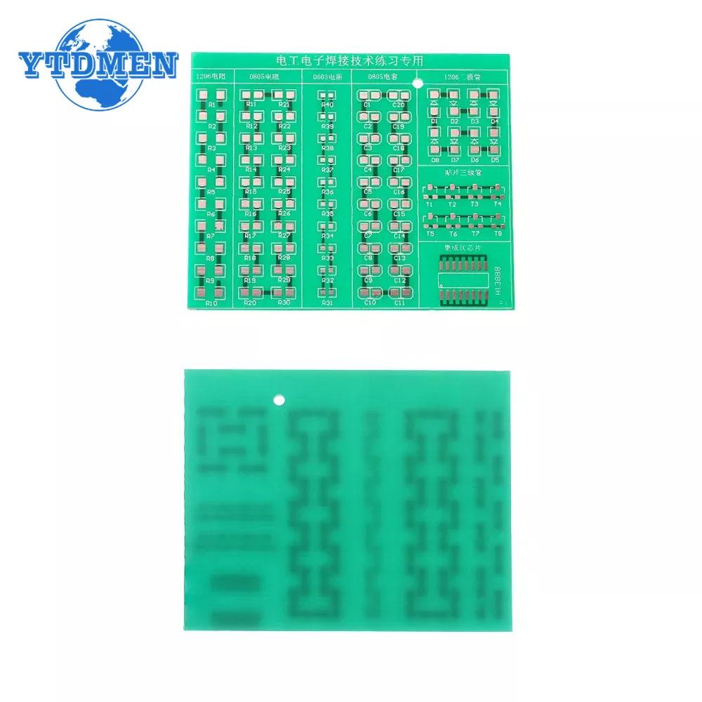 5PCS Soldering Practice Board SMD Circuit Board Electronic SMT Component DIY PCB Kit Project Tools Practice Soldering Skills