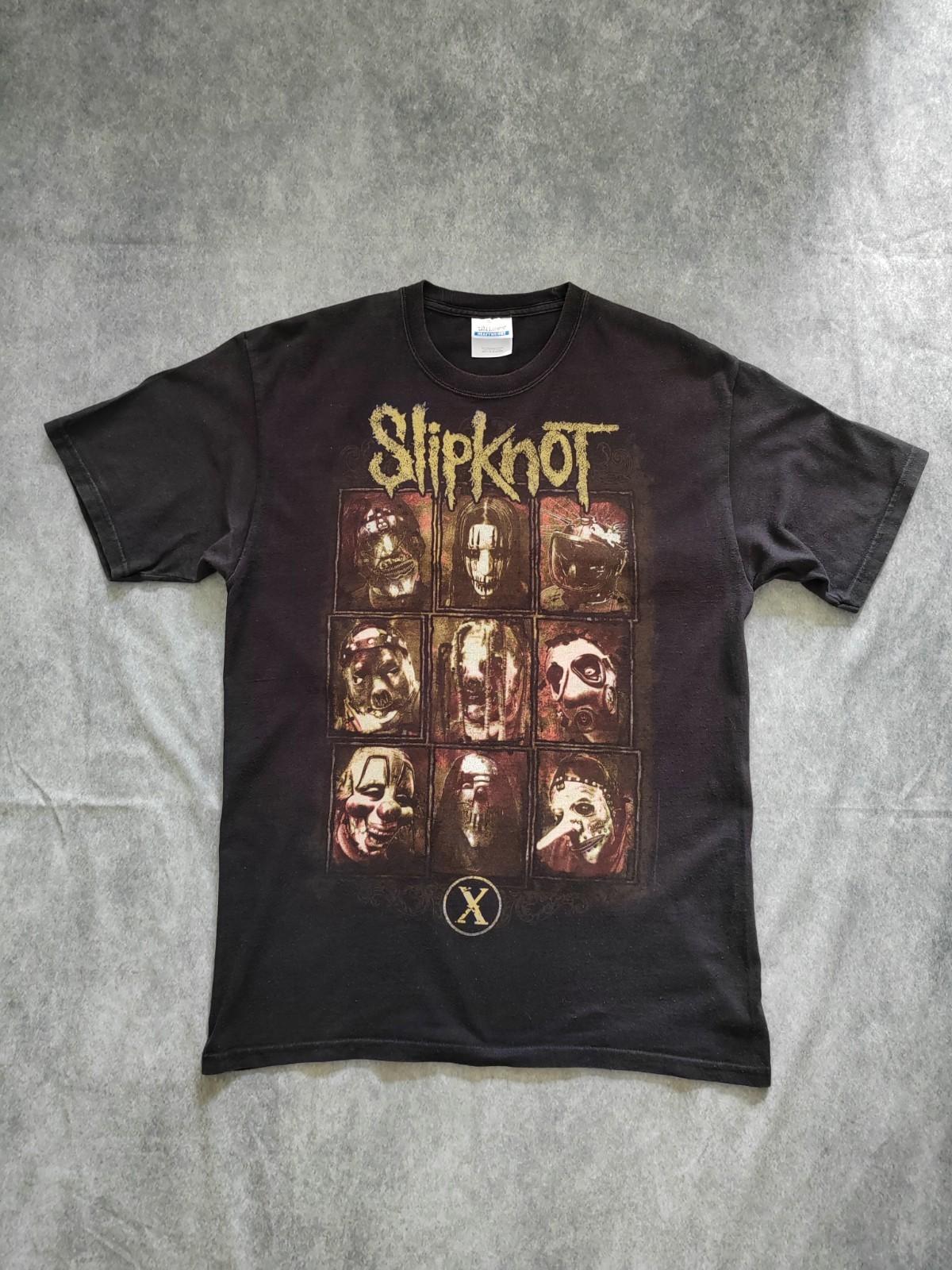 Slipknot 10 Year Anniversary Men s Vintage Metal Rock Band Size Medium Unisex T-Shirt S