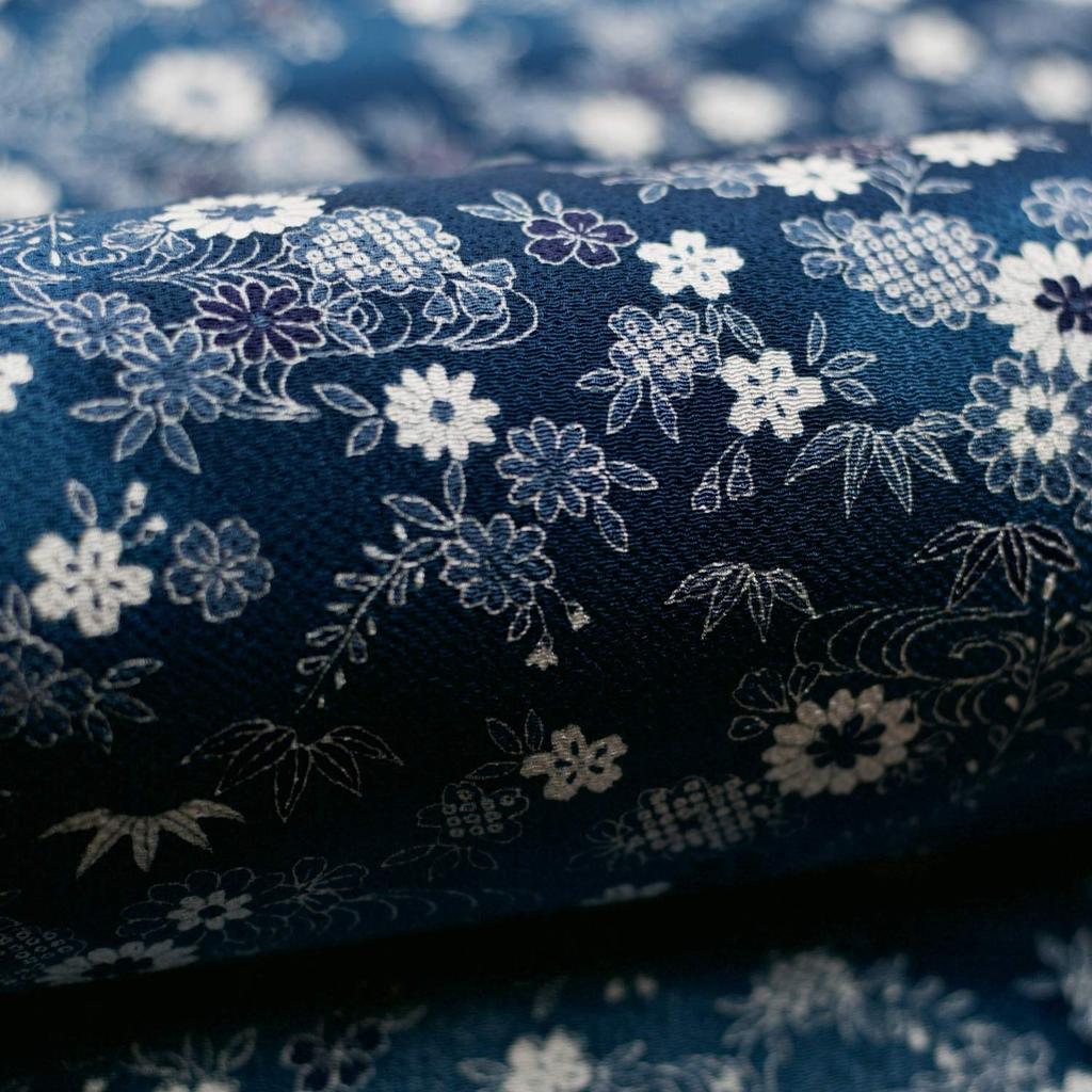 Made in Rayon Chirimen Yuzen Japanese for Chirimen 71cm Wide Cherry and Bamboo Japan Fabric, Pattern, Crafts, Crafts, Approx. (Chrysanthemum,