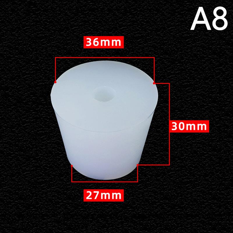 Korki do wina domowego browaru spożywczego Stożkowy silikonowy korek z pojedynczym otworem na zawór fermentacyjny, bulgotnik, zawór wydechowy fermentacyjny