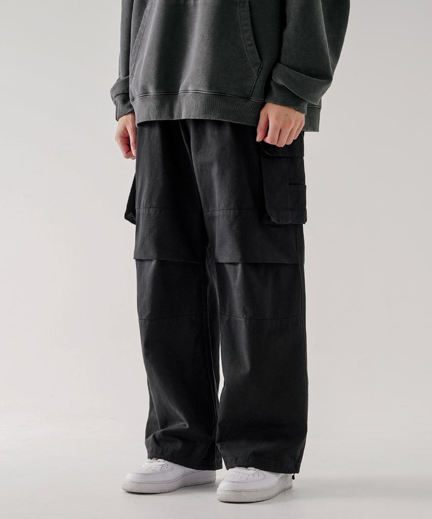 EZKATON Staff Cargo Pants Black Kmlp6726