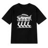 Men's Mermaid Fish Beach Pattern Printed 100% Pure Cotton Short-sleeved T-shirt, Fashionable and Casual Top