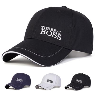 Lettera THE REAL BOSS Cappellino da Baseball Ricamato Uomo e Donna Regolabile Cappello di Cotone da Esterno alla Moda Casual Cappelli da Viaggio Cappellini da Golf