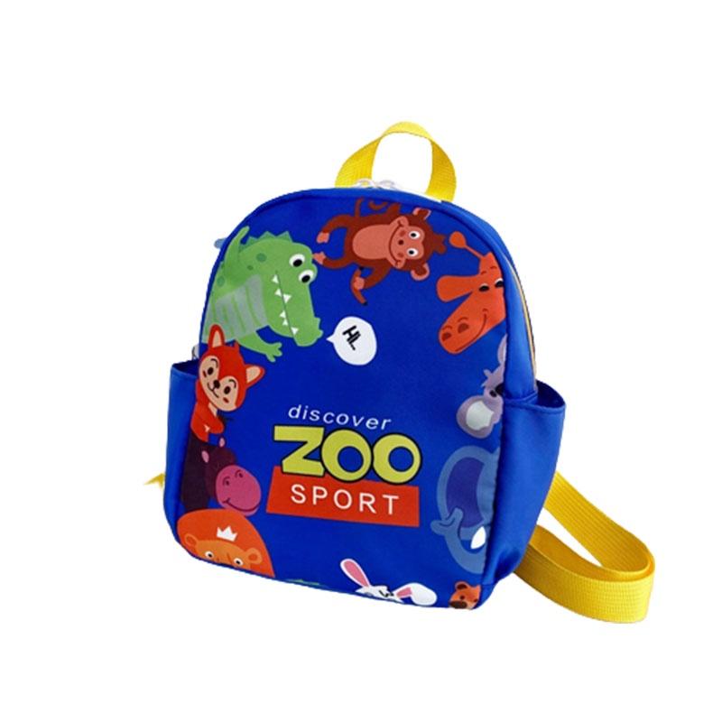 Cute Cartoon Print Nylon Children's Backpack For Boys And Girls Lightweight And Theft-proof