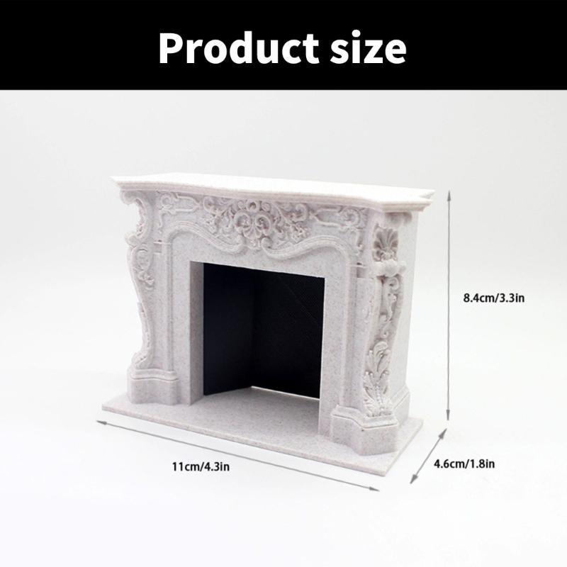 Educational Doll House Fireplaces Miniatures Zakka Toy Pretend Play Realistic Model Fireplaces Model Mini Size