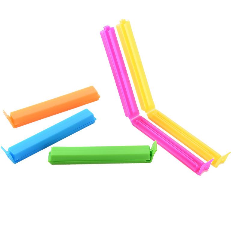 Colorful Kitchen Food Bag Clips - Snack Seal Strips & Organizer Preservers