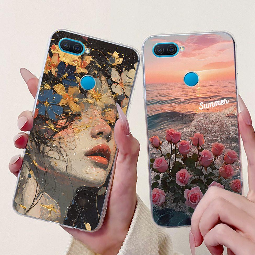 Clear For Oppo A12 CPH2077 CPH2083 Cover For Oppo A12 Case Luxury Butterfly Love Fashion Flowers Cool Lion Cute Painted