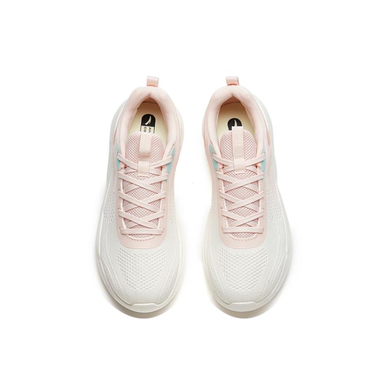 Anta Shock Absorbers Slip Resistant, Abrasion Resistant, Lightweight Low Top Training Shoes Women's White Pink Sneakers 122217719-1