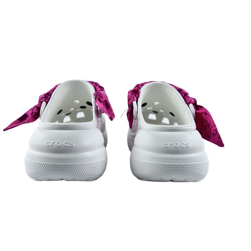 Crocs Crush Clog EVA Whitewash Love Fashion and Versatile Comfortable and Casual Hole Shoes Same for Men and Women White