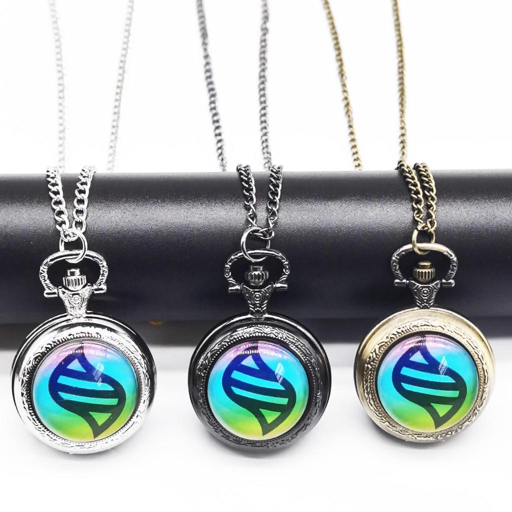 Genshin Kids' Retro Flip Pocket Watch with Custom Photo Options