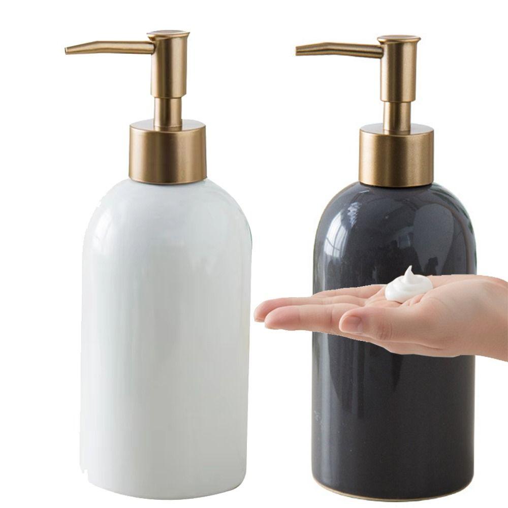 Press Type Ceramic Soap Dispenser Empty Hand Sanitizers Container Modern Liquid Pump Bottle  Sink