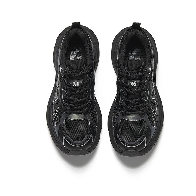 Anta Butterfly Wing Fashion Trend Durable Breathable Low-Top Dad Shoes Women sneaker Black Silver 922538883-3