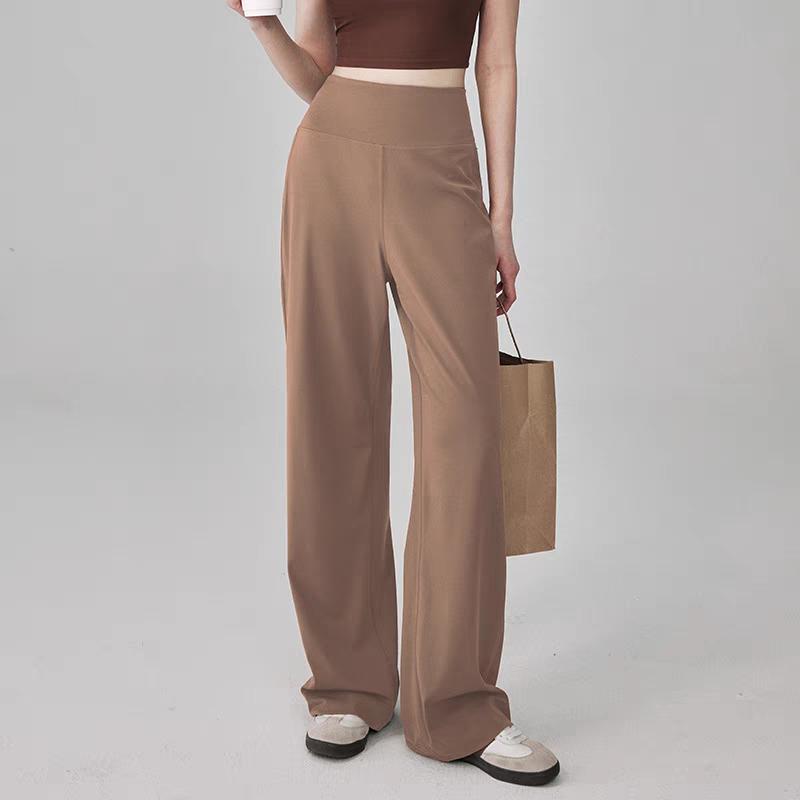 Women's Pant Pockets High Waist Stretch Loose Sweatpants Feeling Sports Leisure Yoga Workout Pants