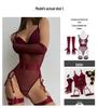 Sexy Mesh See-Through Underwire Push-Up Bandage Leggings & Bodysuit Set for Women