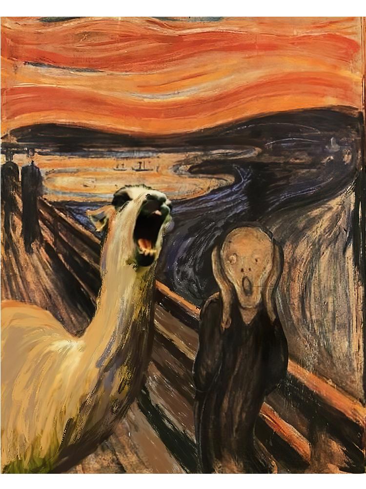 Funny Screaming Cat Dog Posters Canvas Paintings Prints Animal Cats Wall Art Pictures for Living Room Home Decoration Cuadros