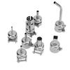 8PCS Hot Air Gun Nozzle Zinc Alloy Desoldering Nozzle Assortment Soldering Station Repair Tool