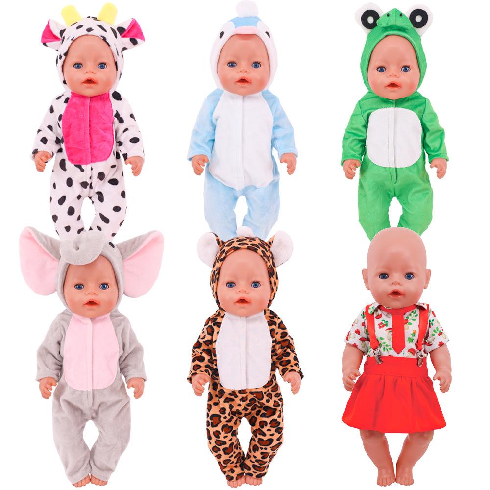 18-Inch American Doll Clothes: Cute Animal Hooded Robe Pajamas (43cm)
