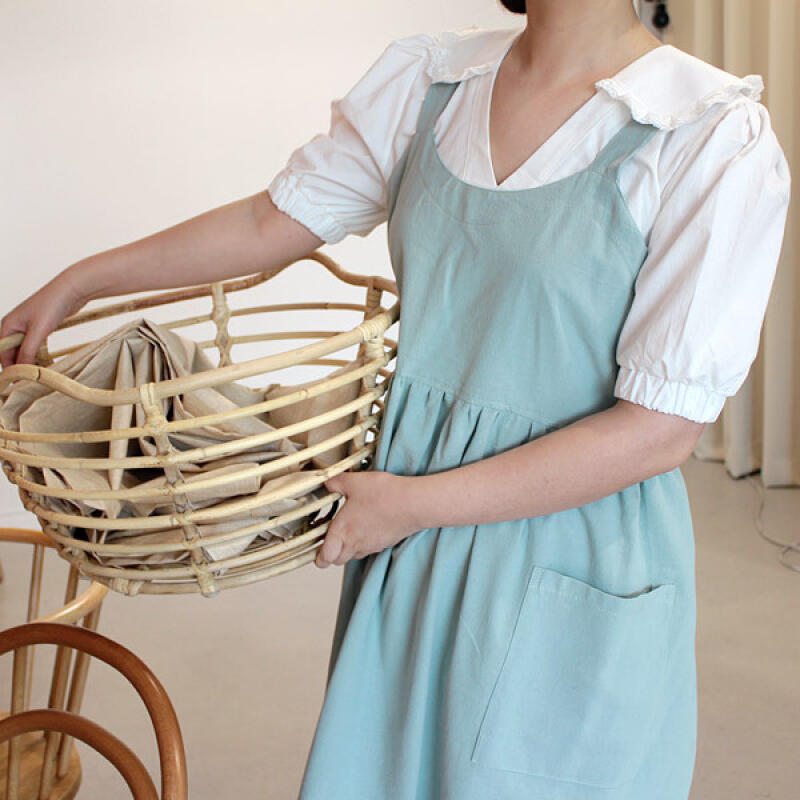 Luna Bell Cotton Linen Apron 1+1 black