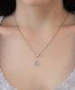 Merrymotive Clear Aqua Drop Point Necklace