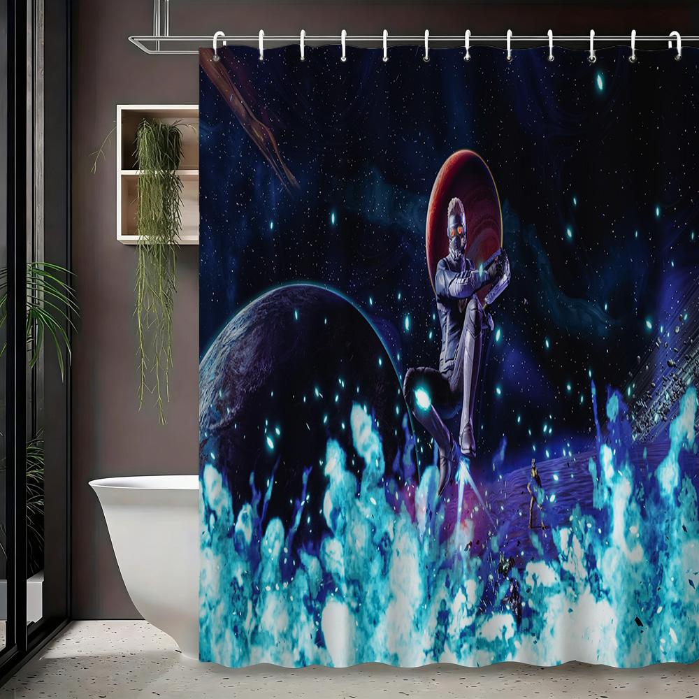 

Spider-Man Urban Cityscape Waterproof Shower Curtain For Superhero Bathroom Decor W60H190(CM)-1 Pcs
